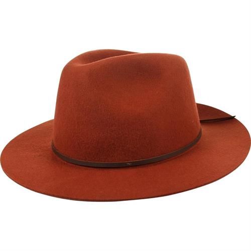 men orange brim hat